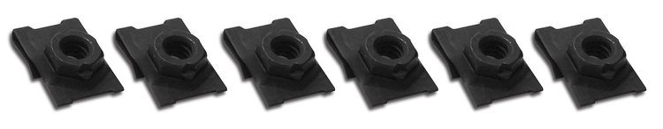 K1042 Glove Box Frame U-Nuts, 1963-1967 Chevy Corvette, 6 Piece Set