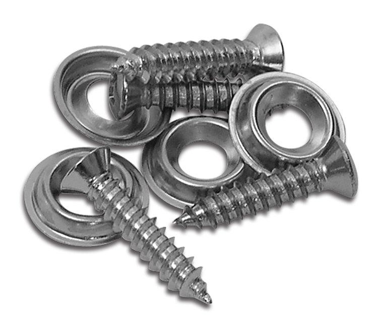 K1060 Convertible Top Lid Tab Screws, 1956-1962 Chevy Corvette, 8 Piece Set