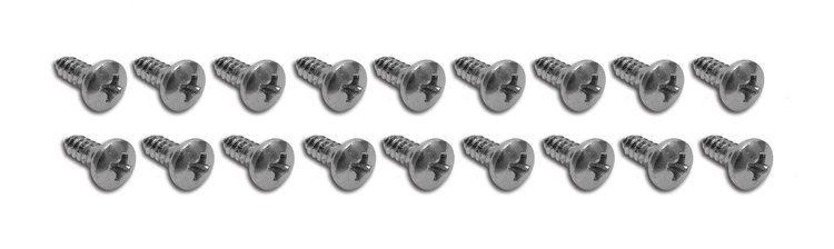 K1079 Coupe Rear Window Trim Screw Set, 1964-1967 Chevy Corvette, 18 Piece