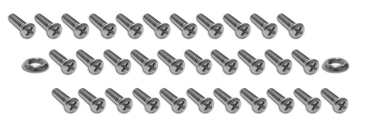 K1080 Coupe Rear Window Trim Screw Set, 1963-1963 Chevy Corvette, 34 Piece