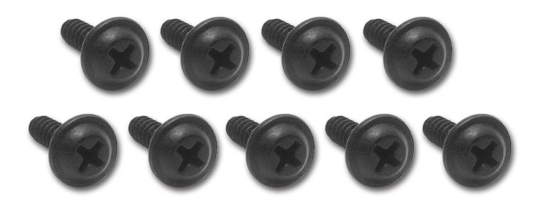 K1085 Glove Box Liner Screws, 1963-1967 Chevy Corvette, 9 Piece Set