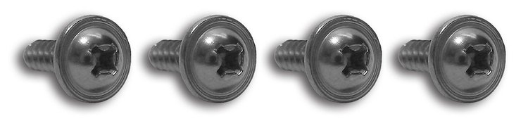 K1087 Radio Side Panel Screws, 1963-1967 Chevy Corvette, 4 Piece Set