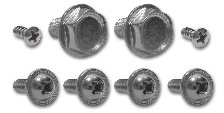 K1088 Rear Quarter Panel Trim Screws, 1963-1967 Chevy Corvette, Convertible