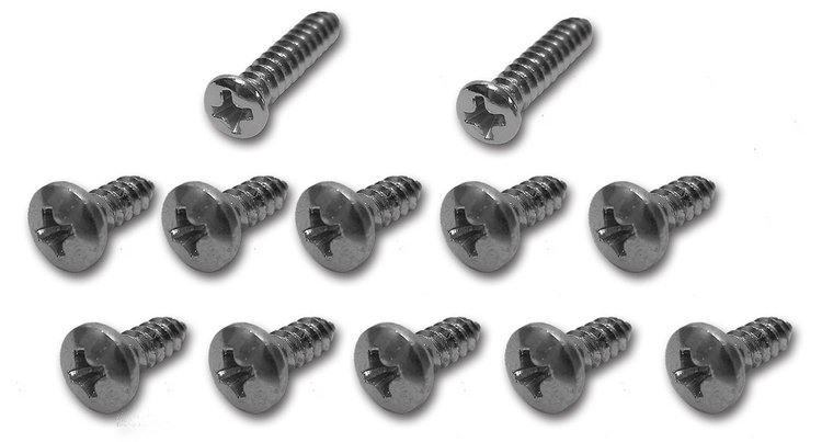K1093 Windshield Interior Molding Screws, 1963-1967 Chevy Corvette, Convertible