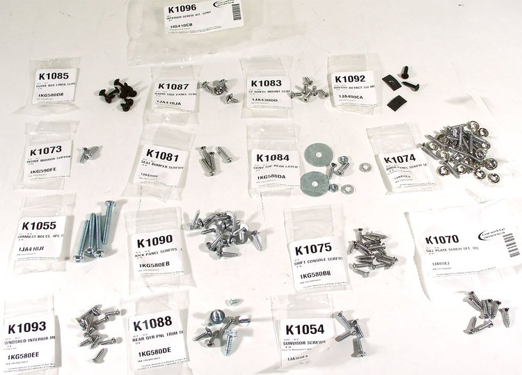 K1096 Interior Screw Kit, 1963-1963 Chevy Corvette, Convertible