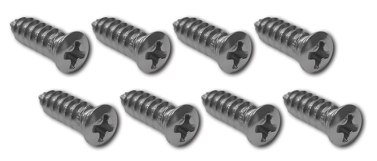K1122 Astro Vent Deck Grille Screws, 1968-1976 Chevy Corvette, 8 Piece