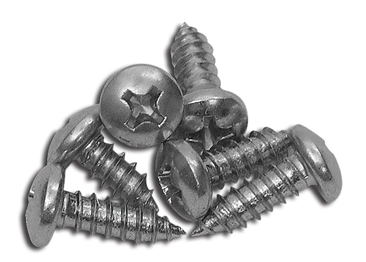 K1145 Outer Door Window Trim Molding Screws, 1969-1982 Chevy Corvette, 6 Piece