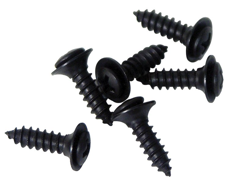 K1166 Door Latch Bezel Screws, 1984-1993 Chevy Corvette, 6 Piece