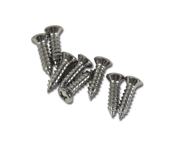 K1196 Headlight Bezel Screws, 1958-1962 Chevy Corvette, 8 Piece Set