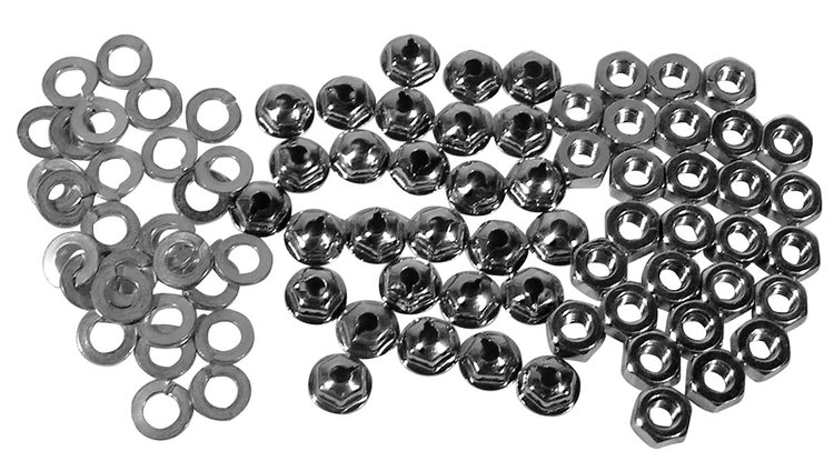 K1210 Grille Bezels Nut & Washer Kit, 1958-1962 Chevy Corvette, 84 Piece