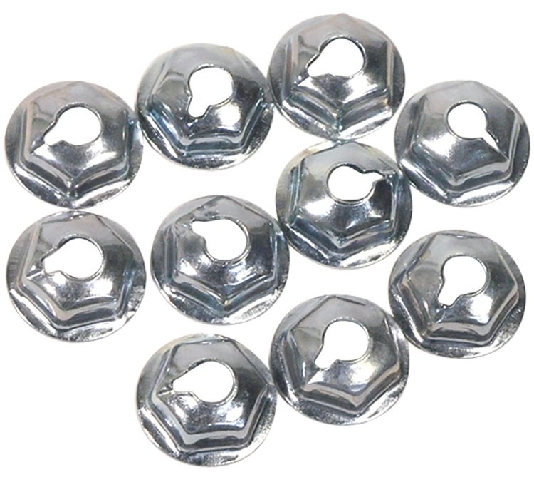 K1235 Park Brake Slide Retainer Nuts, 1967-1976 Chevy Corvette, 10 Piece