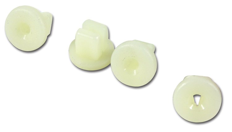 K1244 Rear License Bezel Plastic Nuts, 1963-1967 Chevy Corvette, 4 Piece Set