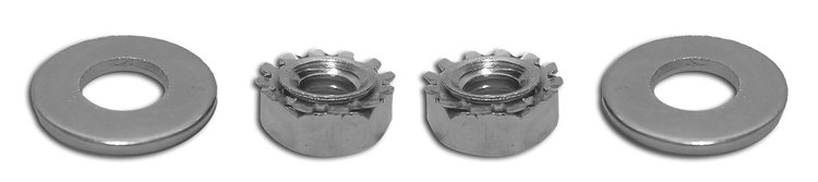 K1247 Hardtop Rear Bolt, 1963-1975 Chevy Corvette, Nut & Washer Set, 4 Piece