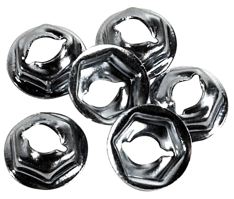 K1286 Seat Back Upper Molding Speednuts 6 Piece, 1970-1975 Chevy Corvette