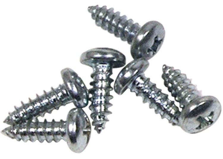K1292 Door Drip Rail Screws, 1956-1957 Chevy Corvette, 6 Piece Set