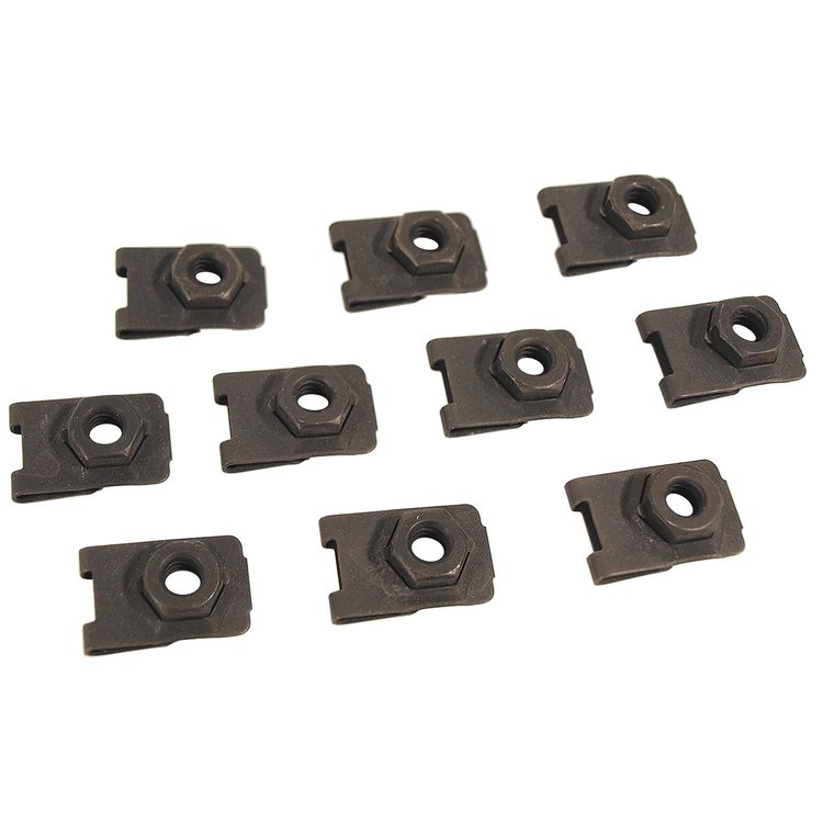K1306 Dash Frame Mount J-Nuts, 1963-1967 Chevy Corvette, 10 Piece Set