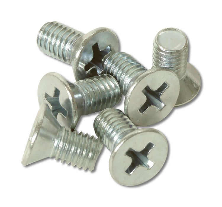 K1328 Door Lock Pivot Plate Screws, 1956-1962 Chevy Corvette, 6 Piece