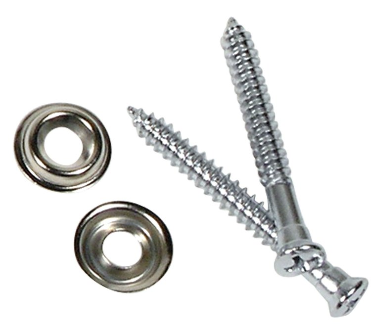K1368 License Light Housing Screws, 1956-1960 Chevy Corvette, 4 Piece