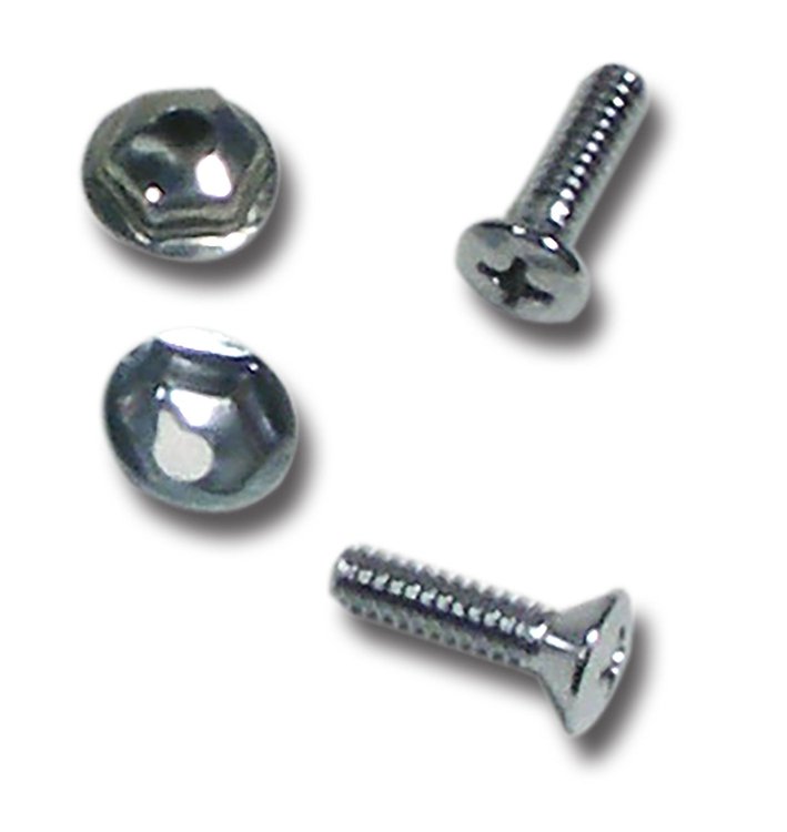 K1444 Power Antenna Switch Screws & Nuts, 1965-1966 Chevy Corvette, 4 Piece