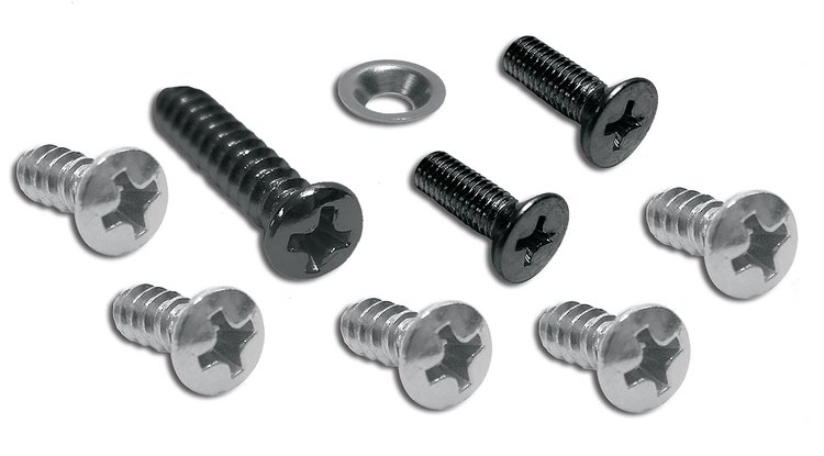 K1450 Bezel Screw Set, 1968-1976 Chevy Corvette, Small Gauge 9 Piece