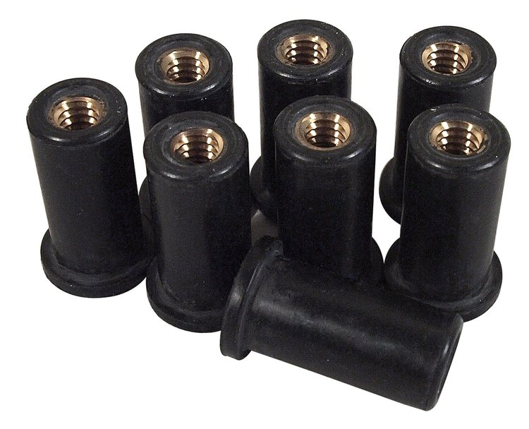 K1506 Luggage Rack Mounting Well Nuts 8 Pieces, 1968-1977 Chevy Corvette