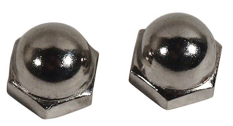 K1527 Fuel Door Emblem Acorn Nuts, 1968-1990 Chevy Corvette, 2pc