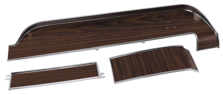 MA11446 Deluxe Dash Panel Trim, 1968-1968 Ford Mustang, 3 piece Set, W/Woodgrain Inserts