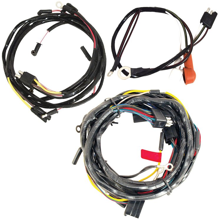 MA14362 Wiring Harness, 1965-1965 Ford Mustang, 8 Cylinder, W/Gauges & 3 Speed Heater Motor