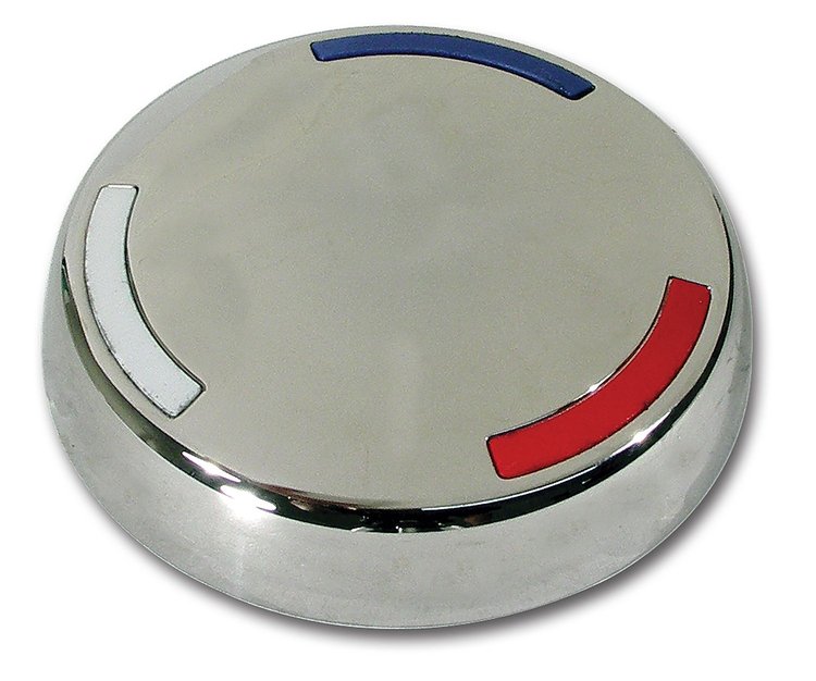 X1624 Knock-Off Center Cap, 1963-1982 Chevy Corvette, Stainless Steel