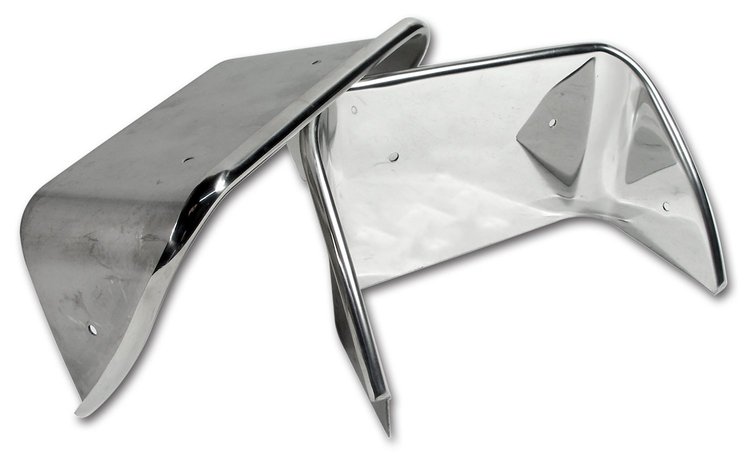X2019 Exhaust Bezels, 1970-1973 Chevy Corvette, Polished Stainless Steel