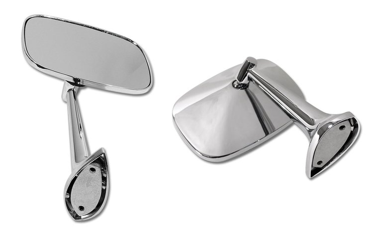 X2591 Outside Mirrors, 1968-1974 Chevy Corvette, W/Mounting Kits