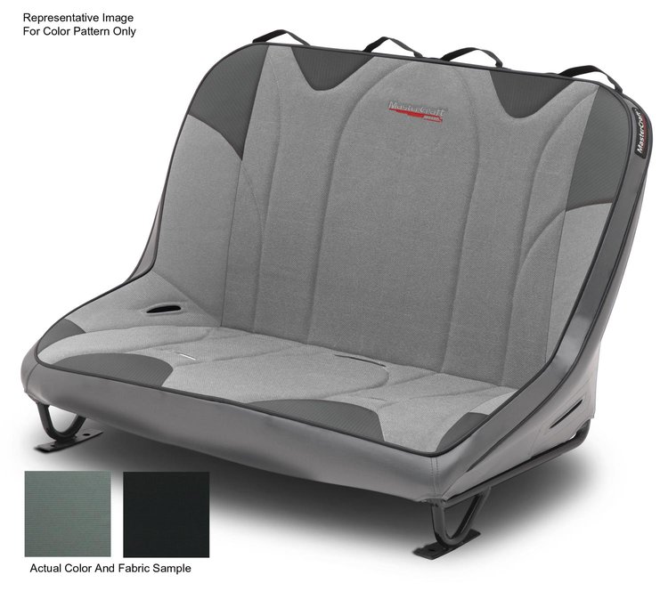 310227 36 in. Rubicon Rear Bench w/o Headrest, 1987-1995 Jeep YJ, Smoke w/Gray Center & Gray Side Panels