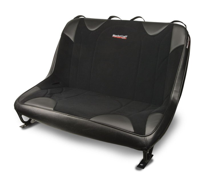 310244 36 in. Rubicon Rear Bench w/o Headrest, 1976-1986 Jeep CJ, Black w/Black Center & Black Side Panels