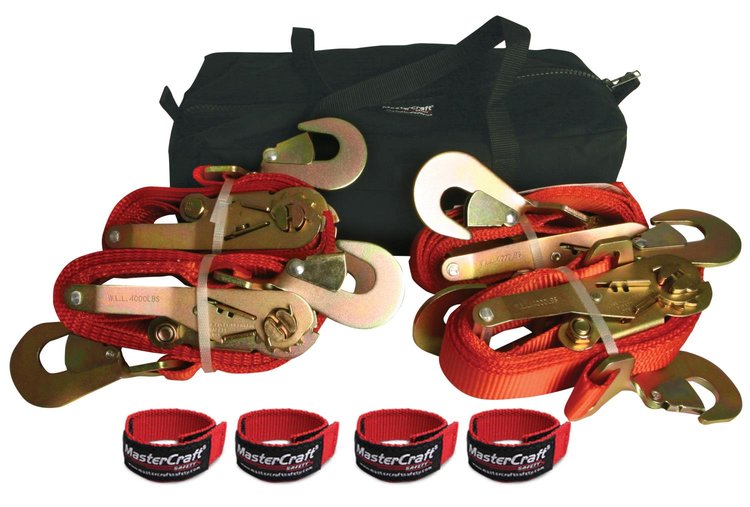 400022 Vehicle Tie Down Kit, Red