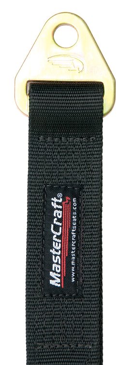 413504 Limit Strap, Quad layer, Tab ends with 9/16 in. hole, Black, Length - 13.500 in.