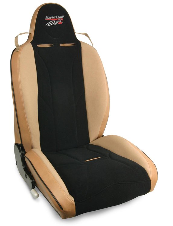 506028 MasterCraft Baja RS w/Fixed Headrest, Desert Tan w/Black Center & Brown Haze Side Panels, Recliner Lever Right,