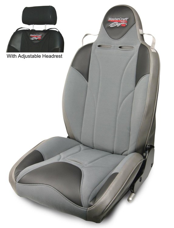 512127 MasterCraft Baja RS w/Adj. Headrest, DirtSport, Smoke w/Gray Center & Gray Side Panels, Recliner Lever Left