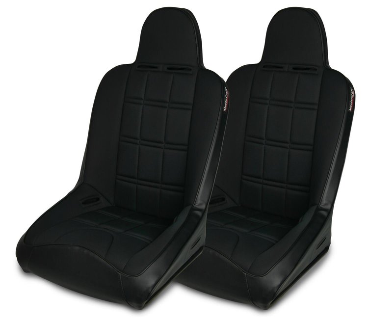 525200 Nomad Seats w/Fixed Headrest, Black w/Black Center & Black Side Panels