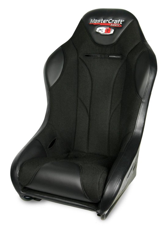 568014 Standard 3G Seat w/DirtSport Stitch Pattern, Black with Black Fabric Center and Side Panels, Black Band