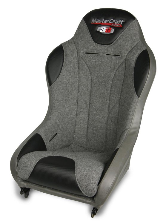 572029 1 in. WIDER 3G-4 Seat w/DirtSport Stitch Pattern, Smoke Gray with Heather Gray Fabric Center and Side Panels, Smoke Band