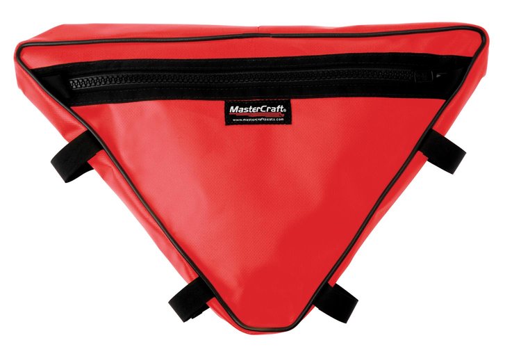 640117 "Jimco" Large Triangle Bag, Red, Dim: 18 1/2 in. x 15 in. x 15 in. x 2 3/4 in.