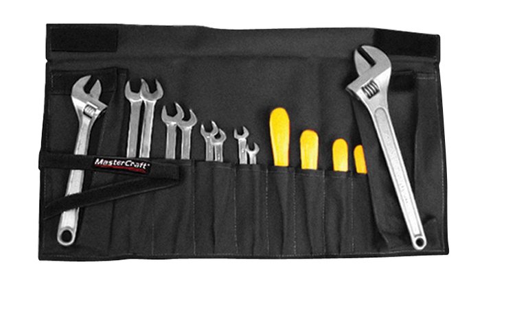 640142 Tool Bag, 17 x 8 x 6 with 1 bag strap, Black Canvas