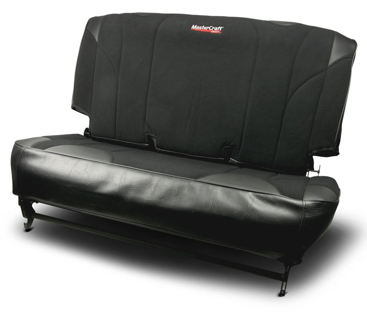 702754 Fold & Tumble Rear Seat Slip Covers, 1965-1995 Jeep , DirtSportBlack w/Black Center and Black Side Panels