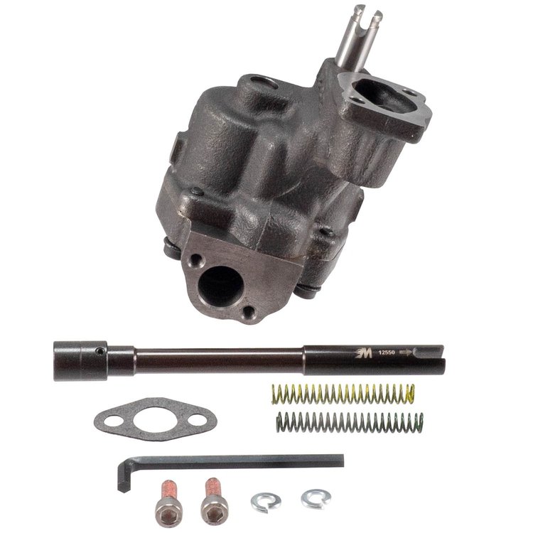 High Volume High Pressure Oil Pump with Shaft for GM 262 to 400 Small Block [Cast Iron]