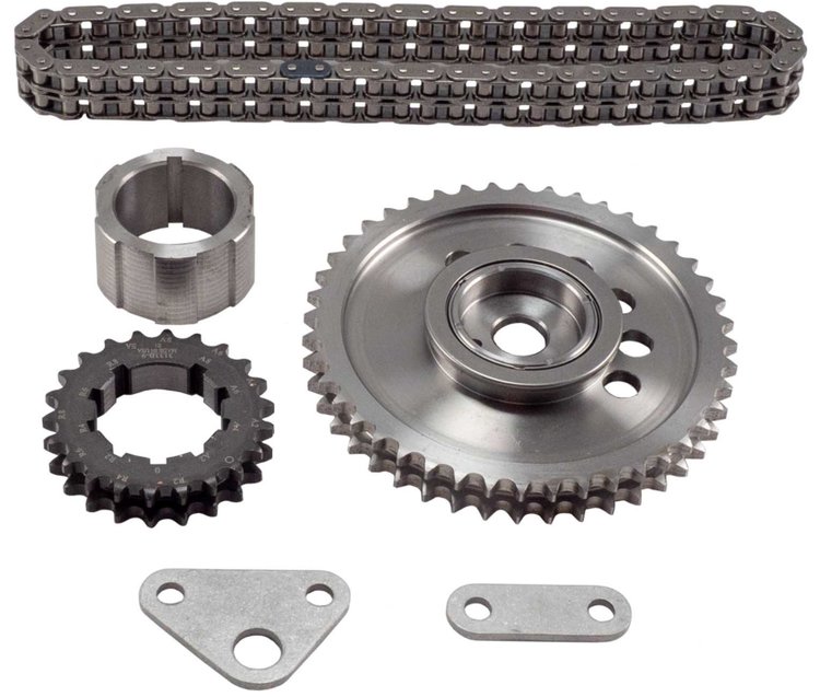 48565T-9 Premium Racing Engine Timing Set GM/Saab LS 4.8/5.3/6.0/6.2L Engines, Billet Steel [Double Roller Chain]