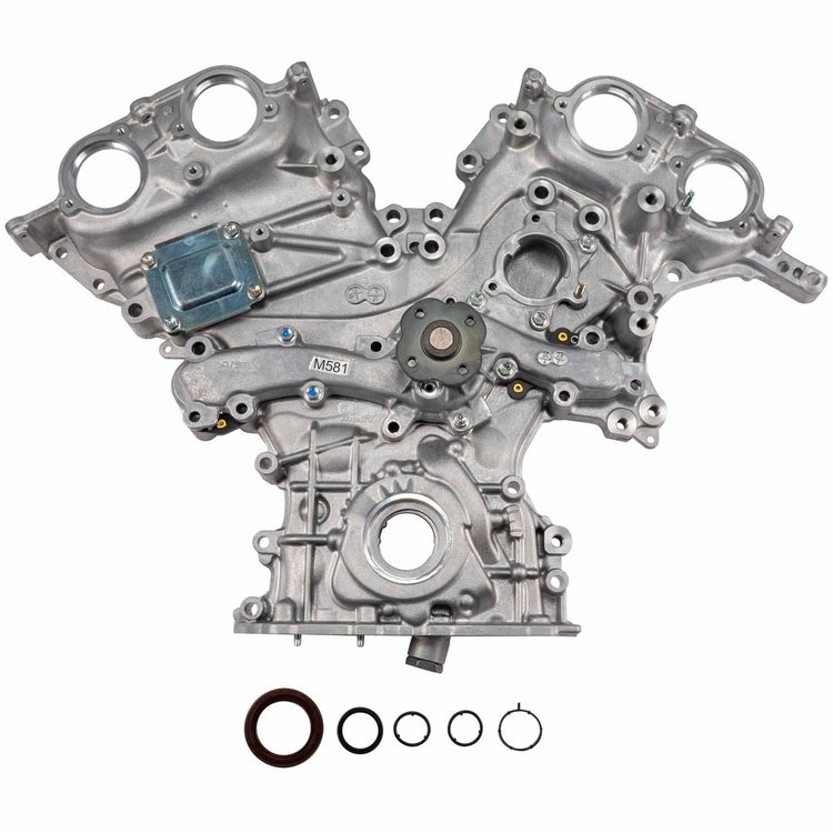 M581 Timing Cover & Oil Pump Assembly w/Water Pump for Select Toyota & Lexus Cars, SUVs w/2.5L 4 cyl. or 3.5L V6 Engines