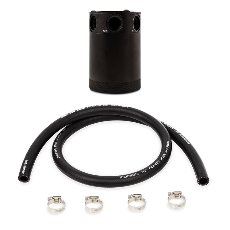 MMBCC-CBTHR-BKH Compact Baffled Oil Catch Can Kit, 3-Port