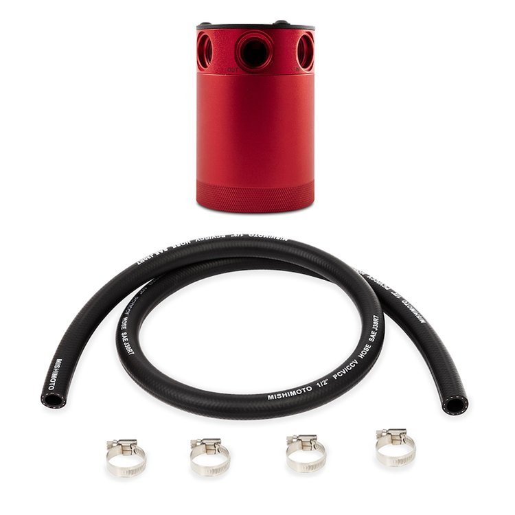 MMBCC-CBTHR-RDH Compact Baffled Oil Catch Can Kit, 3-Port