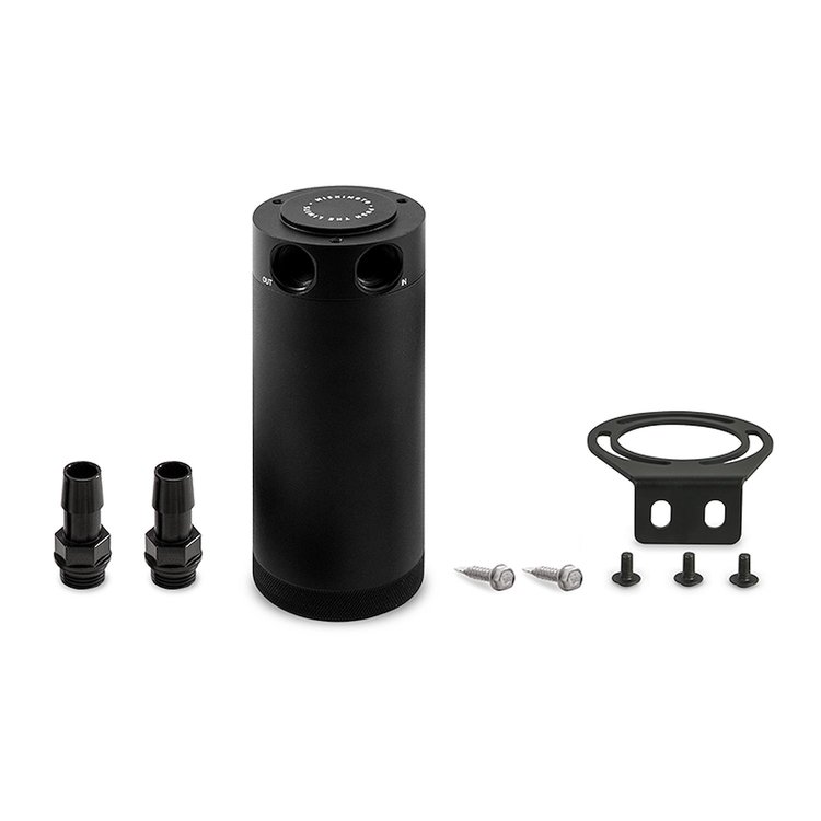 MMBCC-CBTWO-XLBK XL Compact Baffled Oil Catch Can, 2-Port