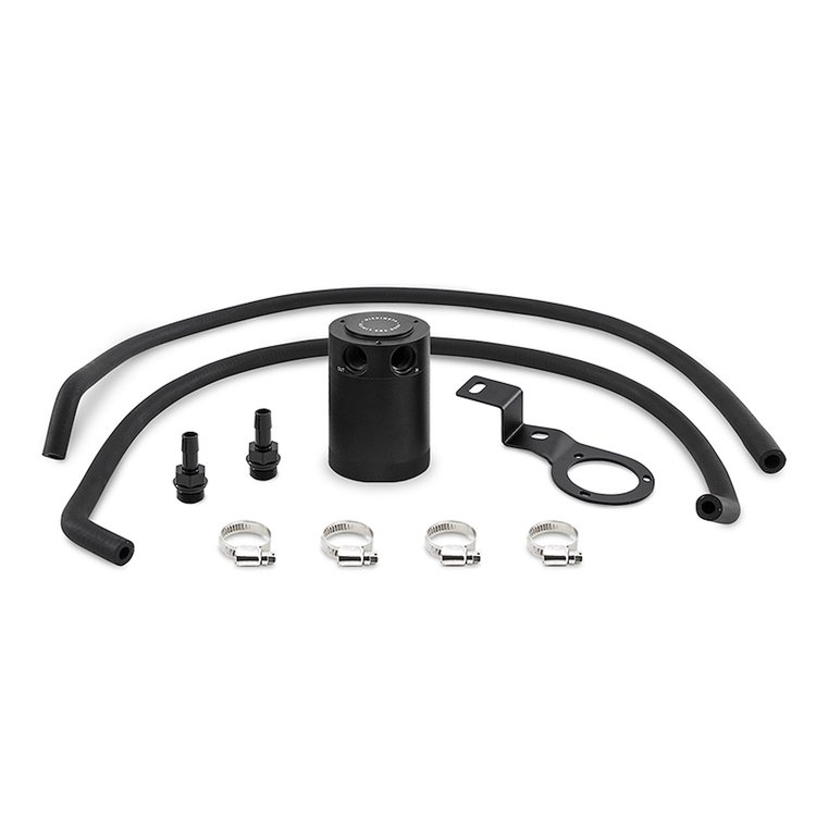 MMBCC-WRX-15PBE Baffled Oil Catch Can, PCV Side, fits Subaru WRX 2015-2021